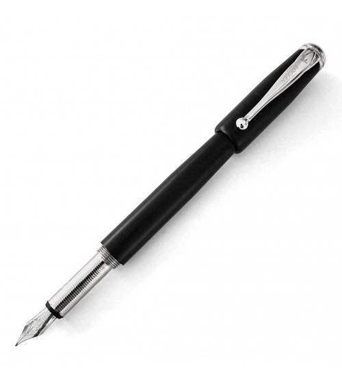 Stylo-plume convertible en roller Loclen Classica Black, fabriqué en Italie