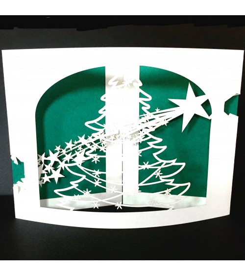 Carte pop-up Rifletto, Sapin de Noël, fabriquée en Allemagne