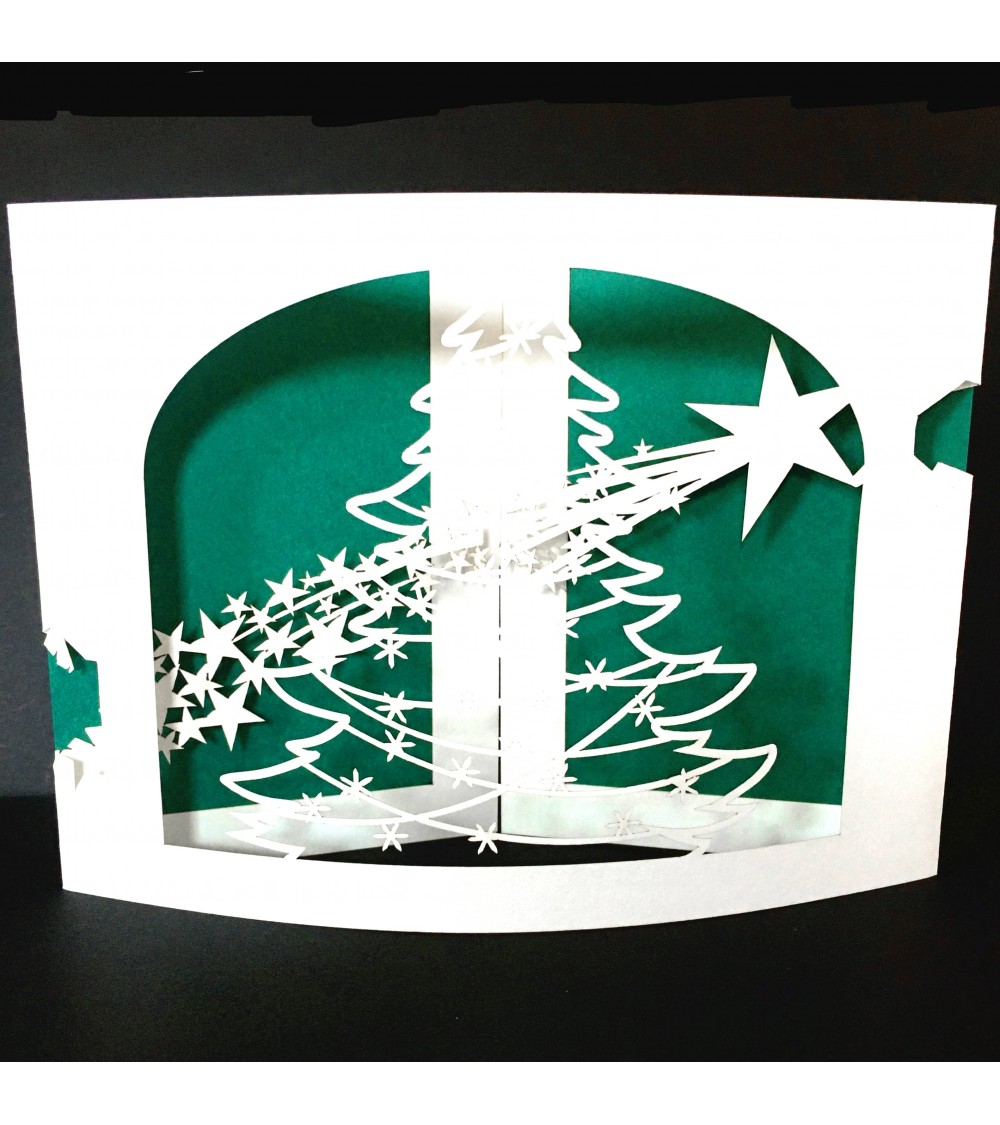 Carte pop-up Rifletto, Sapin de Noël, fabriquée en Allemagne