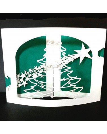 Carte pop-up Rifletto, Sapin de Noël, fabriquée en Allemagne