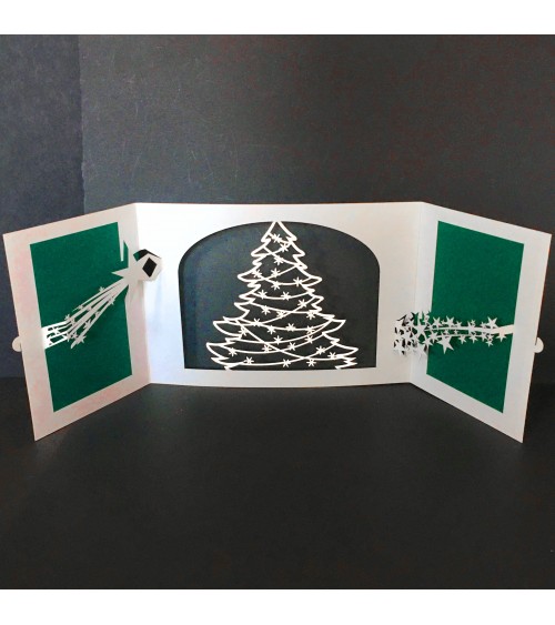 Carte pop-up Rifletto, Sapin de Noël, fabriquée en Allemagne