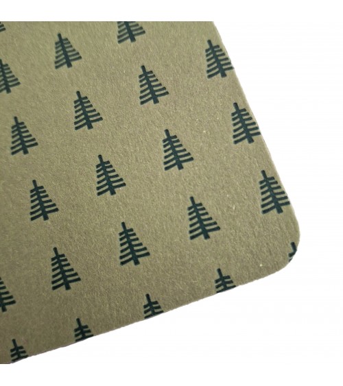 Set de cinq cartes Le Typographe "Sapins"  et enveloppes blanc ivoire, format A6