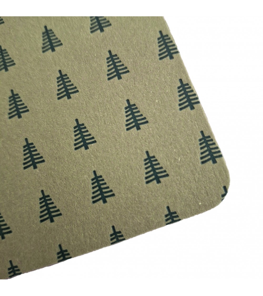 Set de cinq cartes Le Typographe "Sapins"  et enveloppes blanc ivoire, format A6