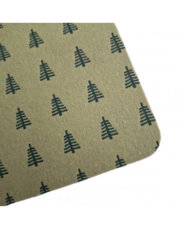 Set de cinq cartes Le Typographe "Sapins"  et enveloppes blanc ivoire, format A6