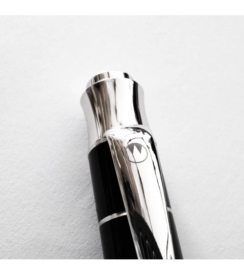 Stylo-bille Waldmann Tango Noir, argent massif sterling 925