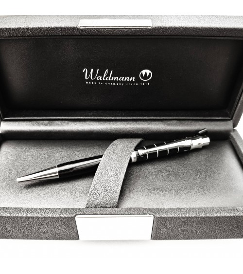Stylo-bille Waldmann Tango Noir, argent massif sterling 925