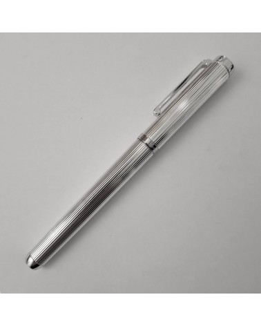 Stylo-plume Waldmann Liberty 6932 argent massif sterling 925 guilloché, bec largeur M.