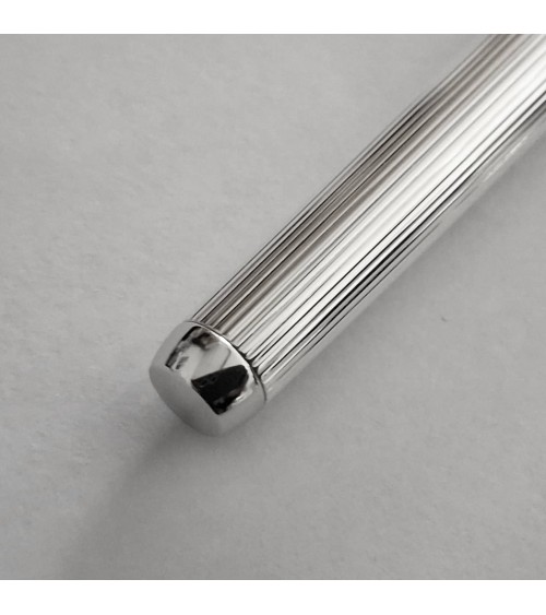 Stylo-plume Waldmann Liberty 6932 argent massif sterling 925 guilloché, bec largeur M.