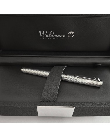 Stylo-plume Waldmann Liberty 6932 argent massif sterling 925 guilloché, bec largeur M.