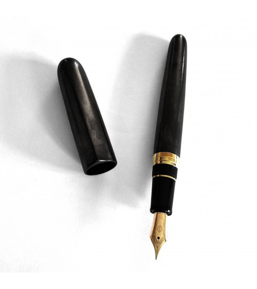 Stylo-plume Sailor Nawate Kuroginhaku avec bec en or de largeur M