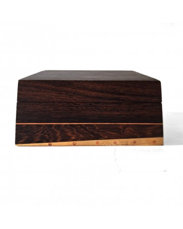 Boîte pour petits objets Patrick Guénat bois de wengé, cuivre et laiton