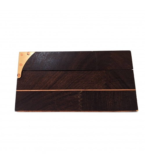 Boîte pour petits objets Patrick Guénat bois de wengé, cuivre et laiton