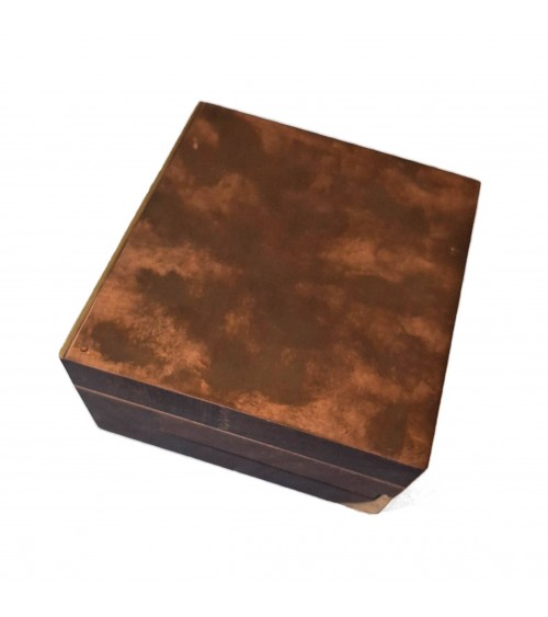 Boîte pour petits objets Patrick Guénat bois de wengé, cuivre et laiton
