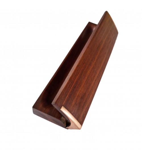 Plumier Patrick Guenat 2 places, bois de padouk et cuivre