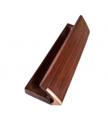 Plumier Patrick Guenat 2 places, bois de padouk et cuivre