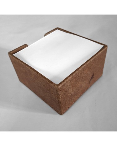 Porte bloc-notes de bureau PA Montana recouvert de cuir brun clair