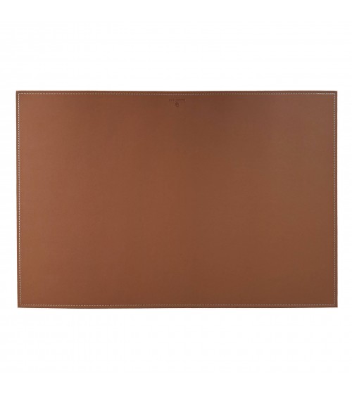 Sous-main Oberthur simili cuir couleur cognac 37 x 55 cm
