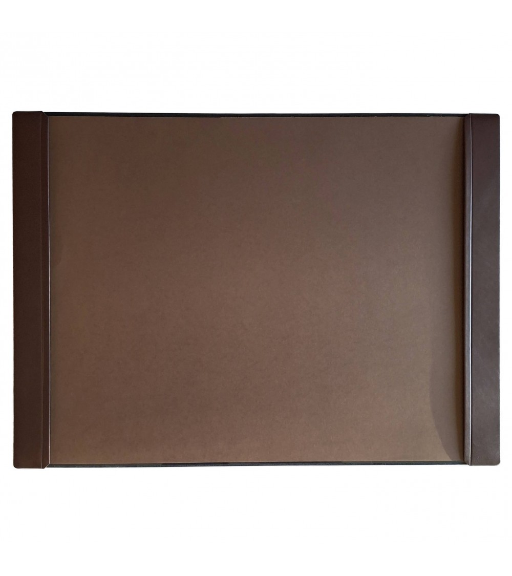 Sous-main Cossa cuir marron et papier, 49 x 69 cm