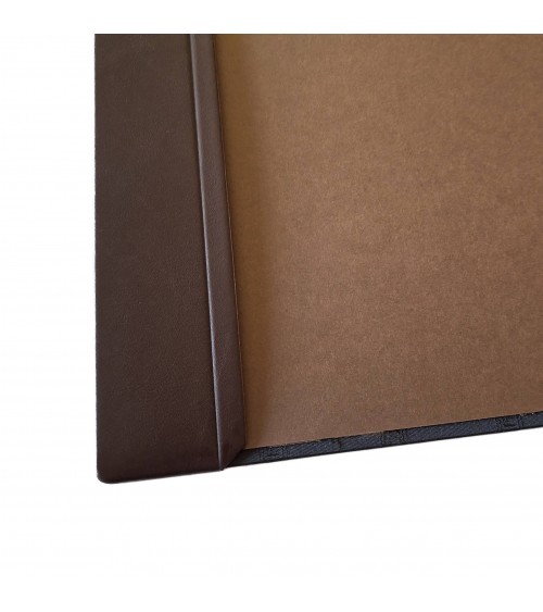 Sous-main Cossa cuir marron et papier, 49 x 69 cm