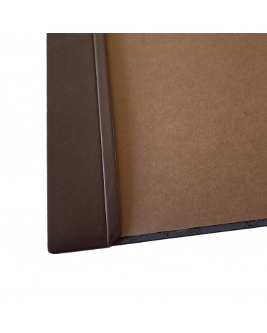 Sous-main Cossa cuir marron et papier, 49 x 69 cm