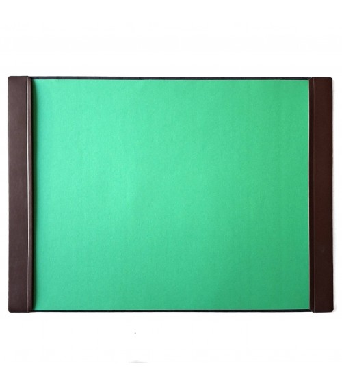 Sous-main Cossa cuir marron et papier, 49 x 69 cm