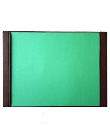 Sous-main Cossa cuir marron et papier, 49 x 69 cm