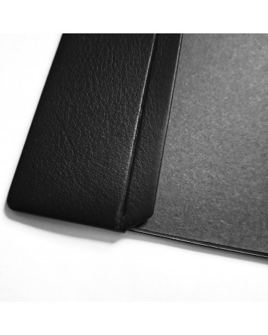 Sous-main Cossa cuir noir et papier, 49 x 69 cm