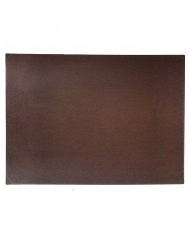 Sous-main Cossa cuir marron-chocolat, 49 x 69,5 cm