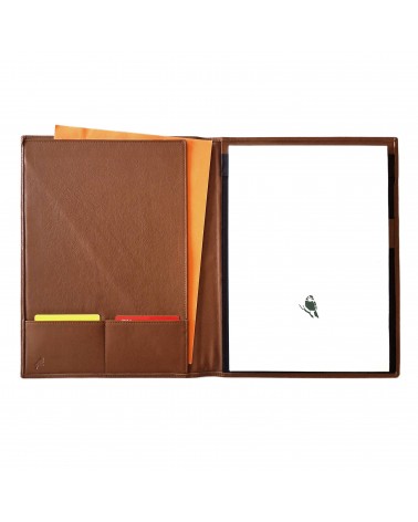 Porte-bloc PA Impulse format A4 cuir cognac, fabriqué en Allemagne