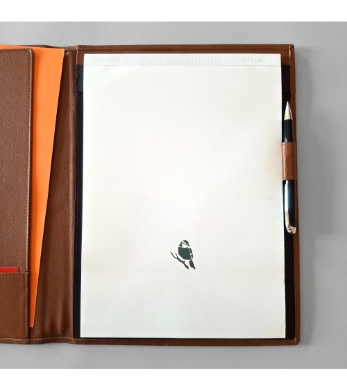 Porte-bloc PA Impulse format A4 cuir cognac, fabriqué en Allemagne