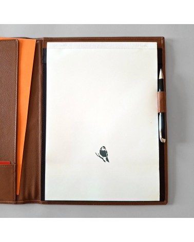 Porte-bloc PA Impulse format A4 cuir cognac, fabriqué en Allemagne