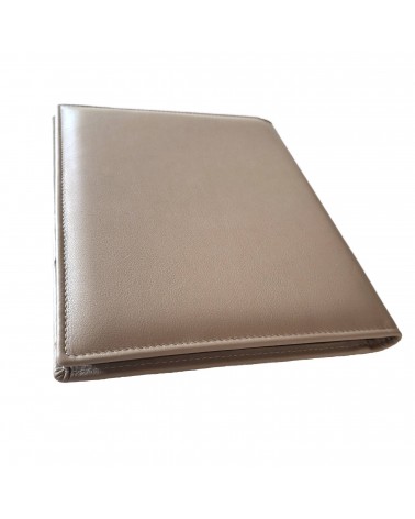 Porte-bloc PA format A5 en cuir beige