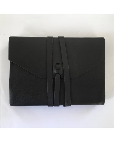 Carnet rechargeable Manufactus Laccio, couverture cuir de veau noir