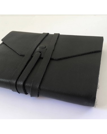 Carnet rechargeable Manufactus Laccio, couverture cuir de veau noir