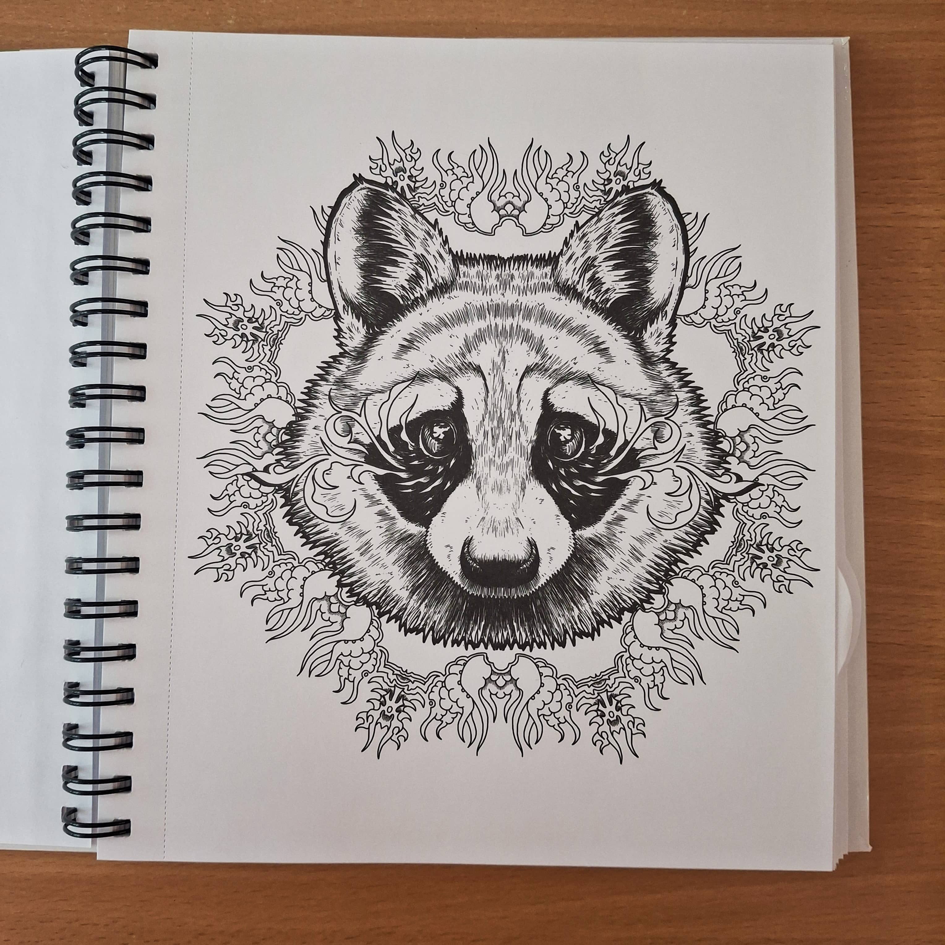 Carnet de coloriage Chaméléon Mandalas