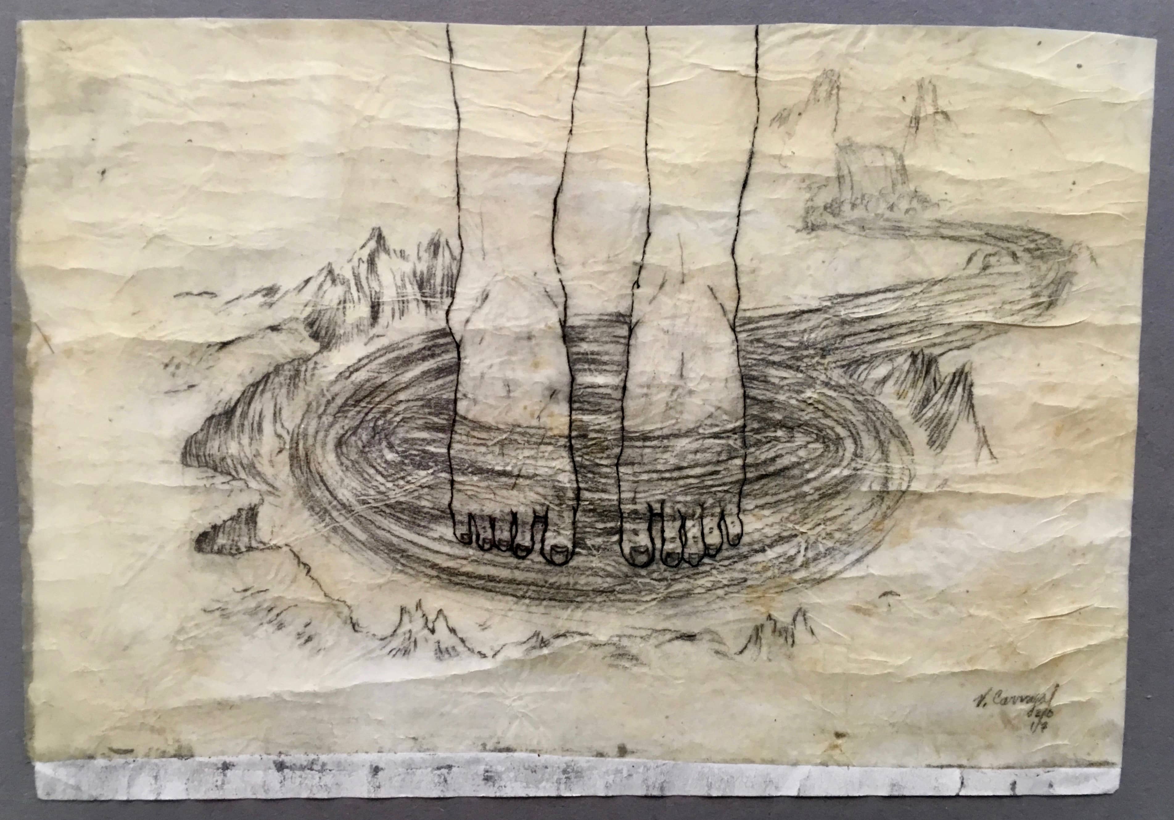 Ooeuvre de Vladimir Carvajal, "Montée des eaux"